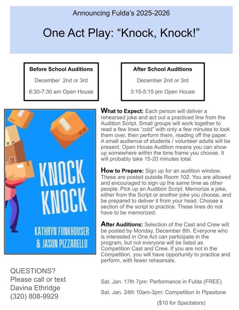 Copy of One Act Flyer