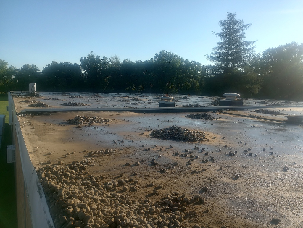 Removal of old roofing.