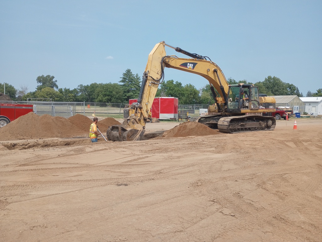 Digging footings.