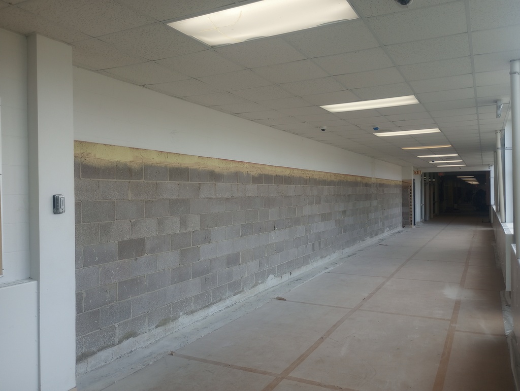 Lockers in South hallway have been removed.