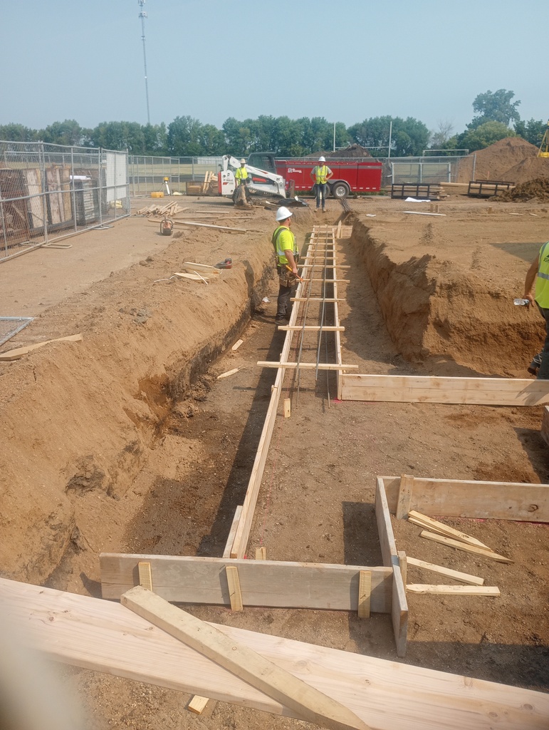 Forming of footings.