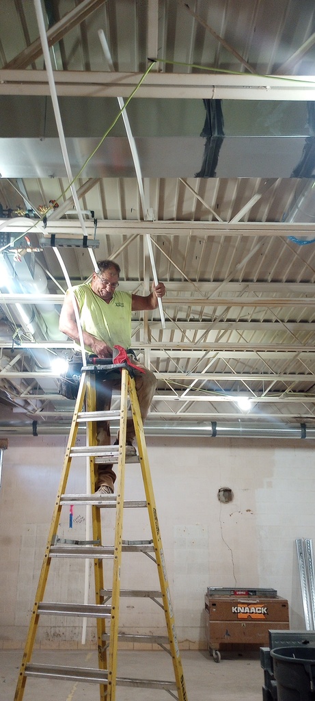HVAC line installation for in room units.