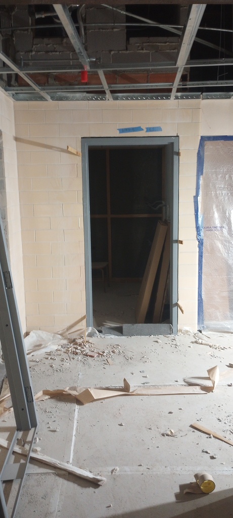 Wider doors are being installed in the Band and Choir areas to meet ADA requirements.
