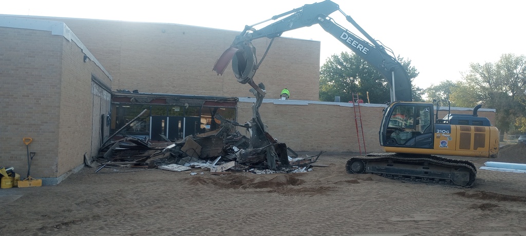 West entryway removal.