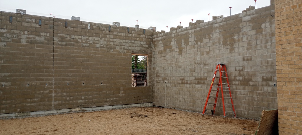 View of the interior of the Wood Shop looking North.