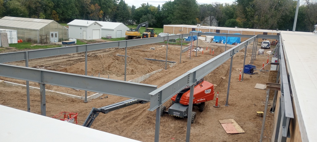 North addition foundation structural steel.
