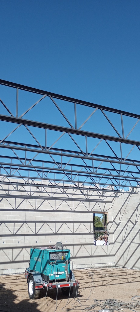 Bar joists in place.