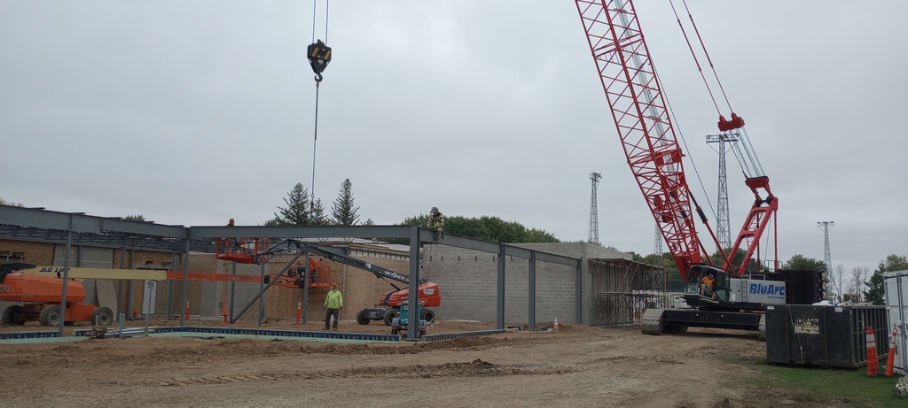 North Addition steel work.