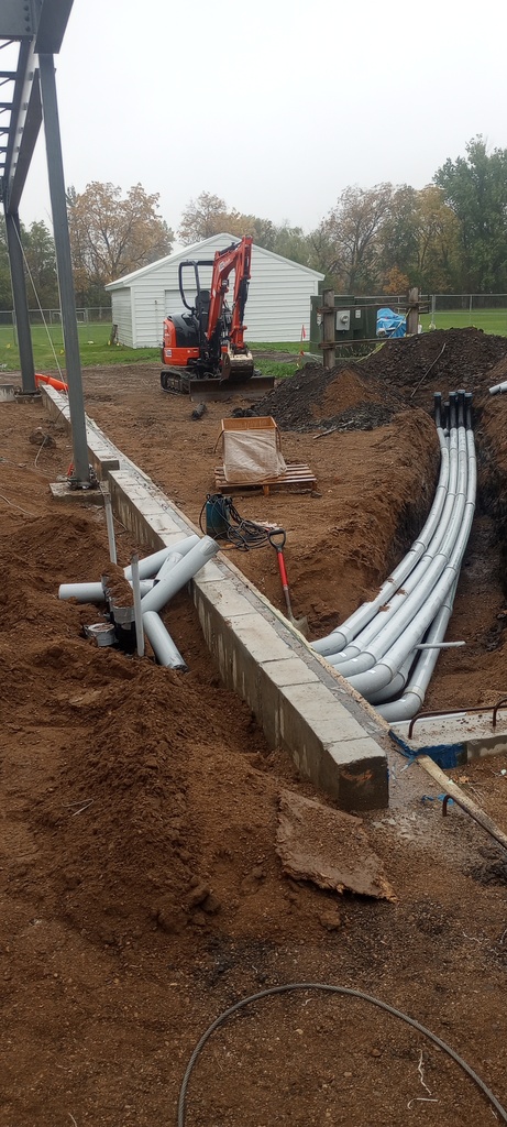 New electrical service for school addition.