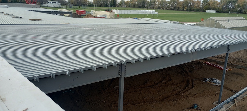 Roof decking completed on North Addition.