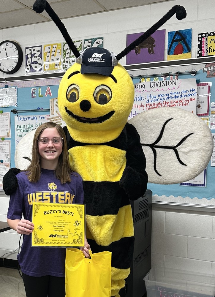 February Buzzy best winner with Buzzy Bee