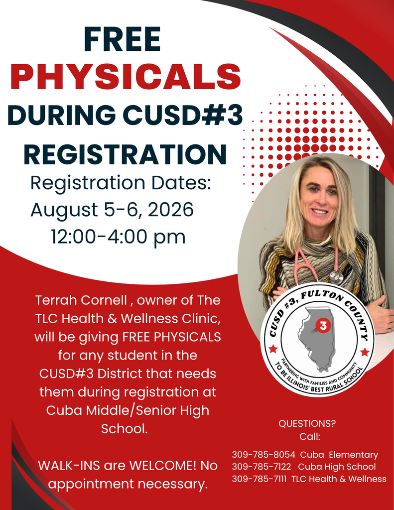 Free Physicals during 26-27 In Person Registration