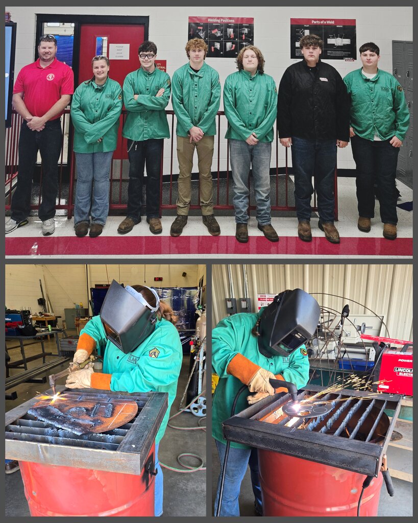 Cuba-Lewistown welding students in the classroom.