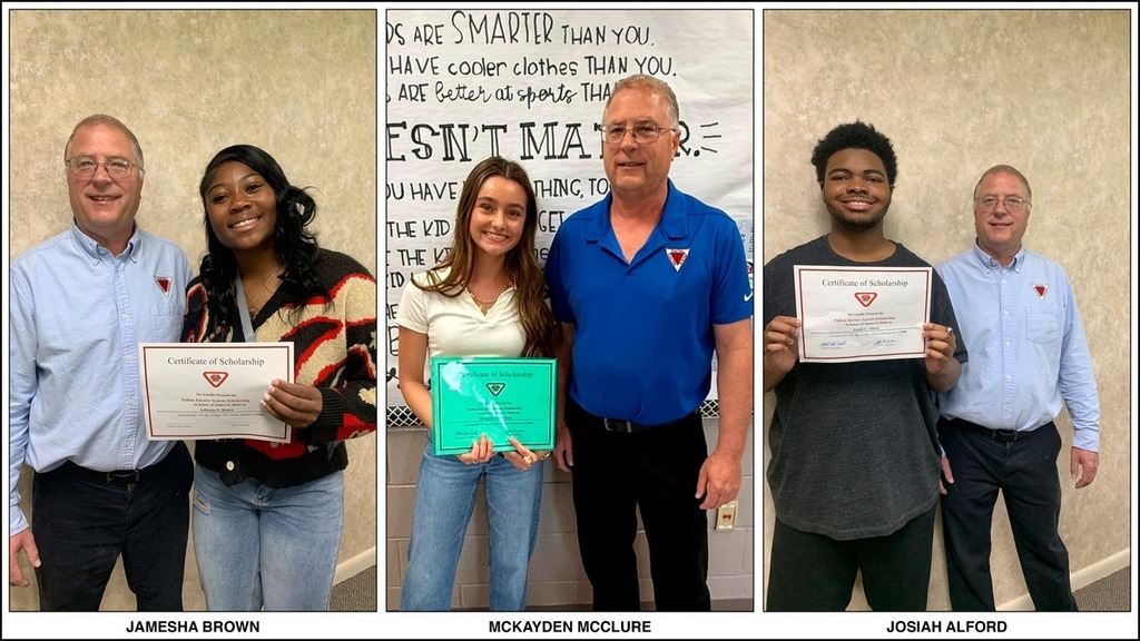 Award Winners Jamesha Brown, McKayden McClure, Josiah Alford