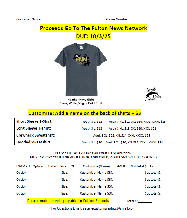Fulton News Network Order