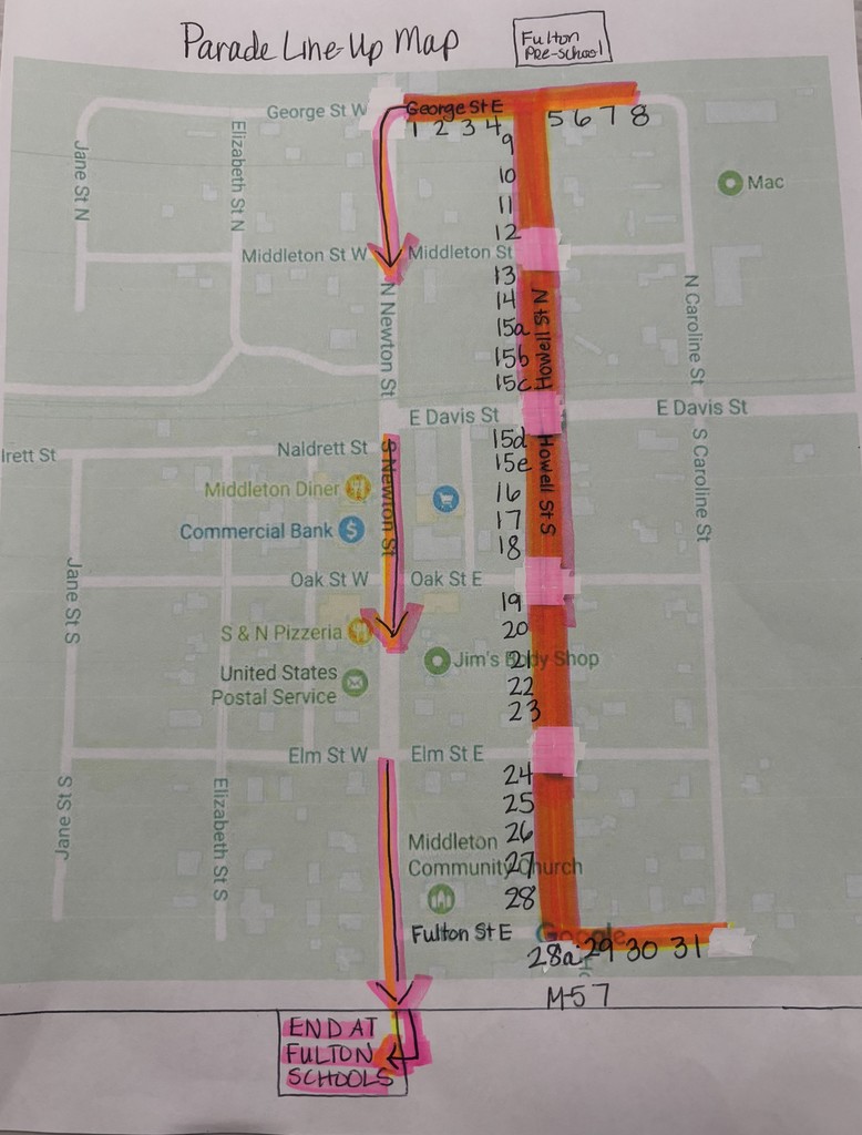 2025 Fulton Homecoming Parade Line-up