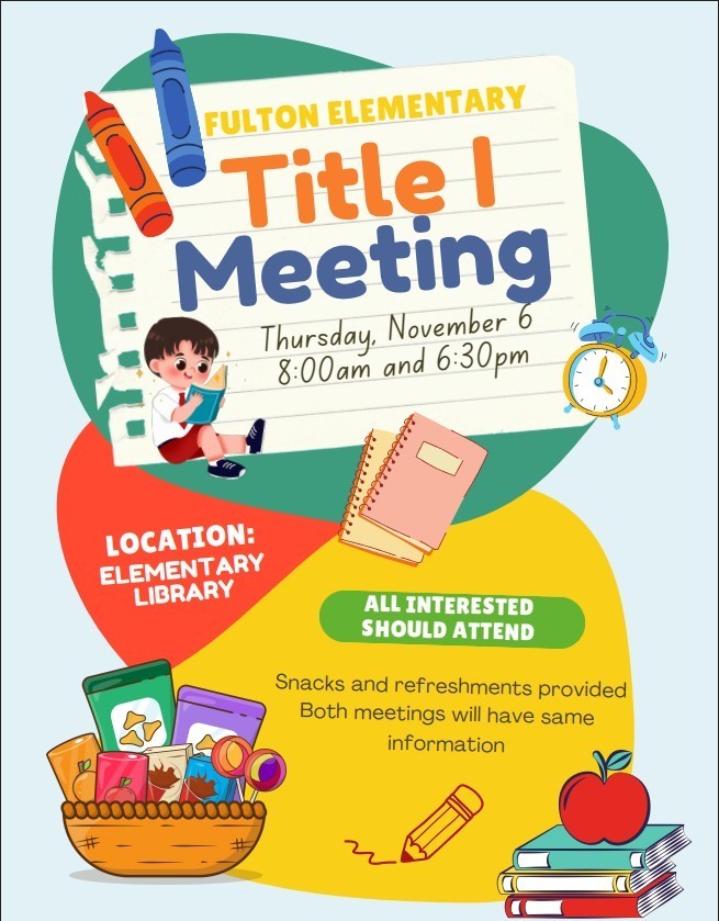 Annual Title 1 Meeting on November 6th.  