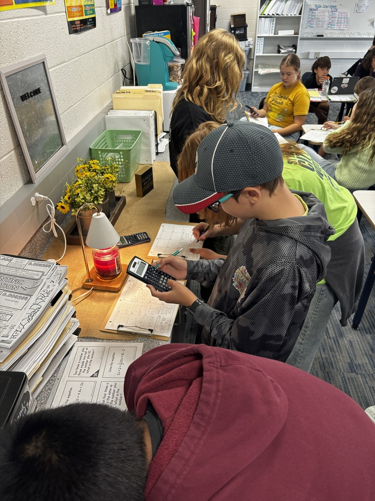 Center Work for 8th Grade Math Students