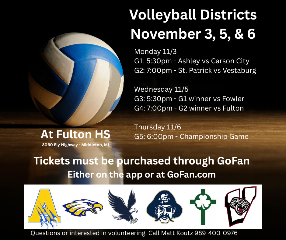 Volleyball Districts November 3, 5, & 6