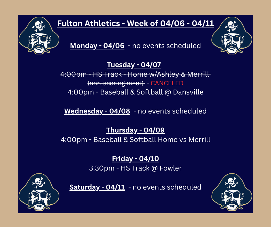 updated schedule