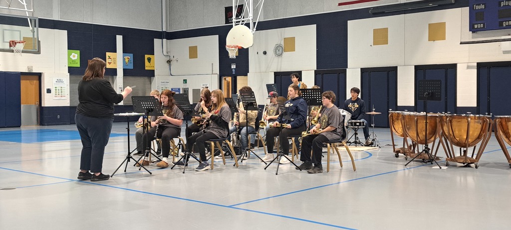 HS Band performs for the elementary school.