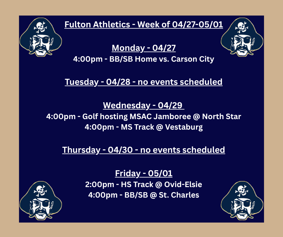 weekly schedule