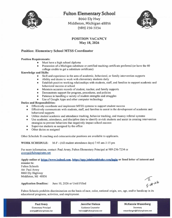 MTSS Coordinator