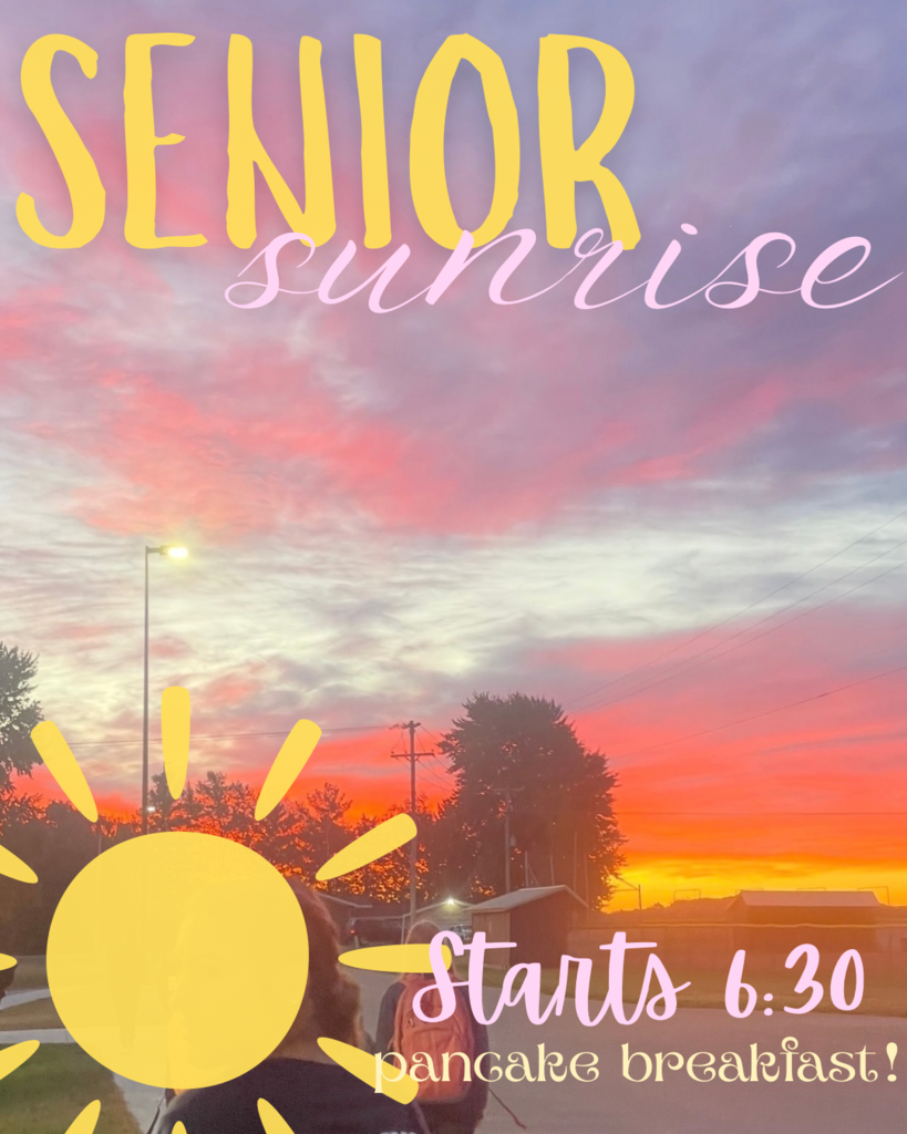 Senior Sunrise starts at 6:30 am