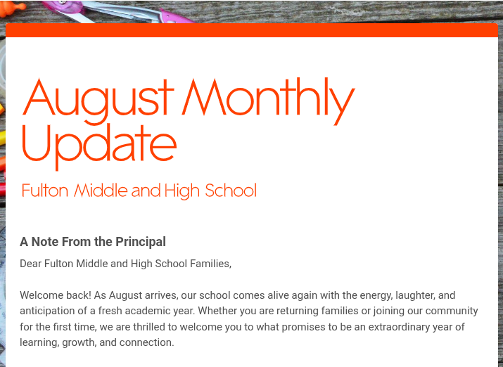 Newsletter August