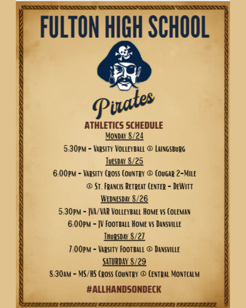 weekly schedule