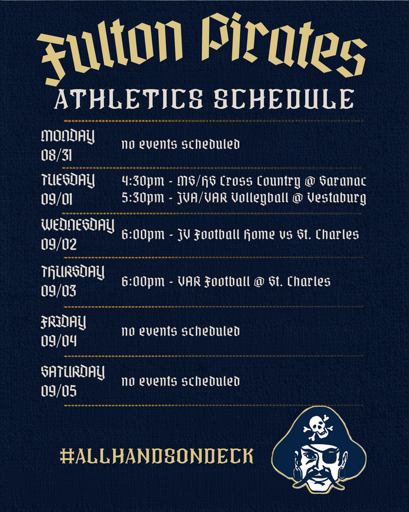 weekly schedule