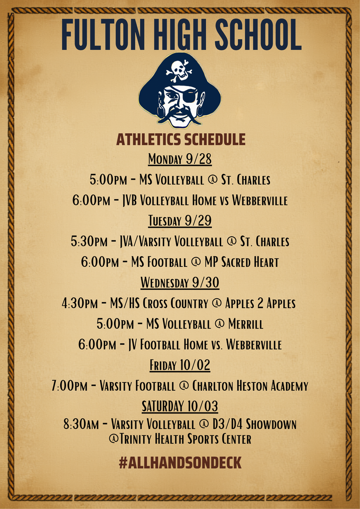 weekly schedule