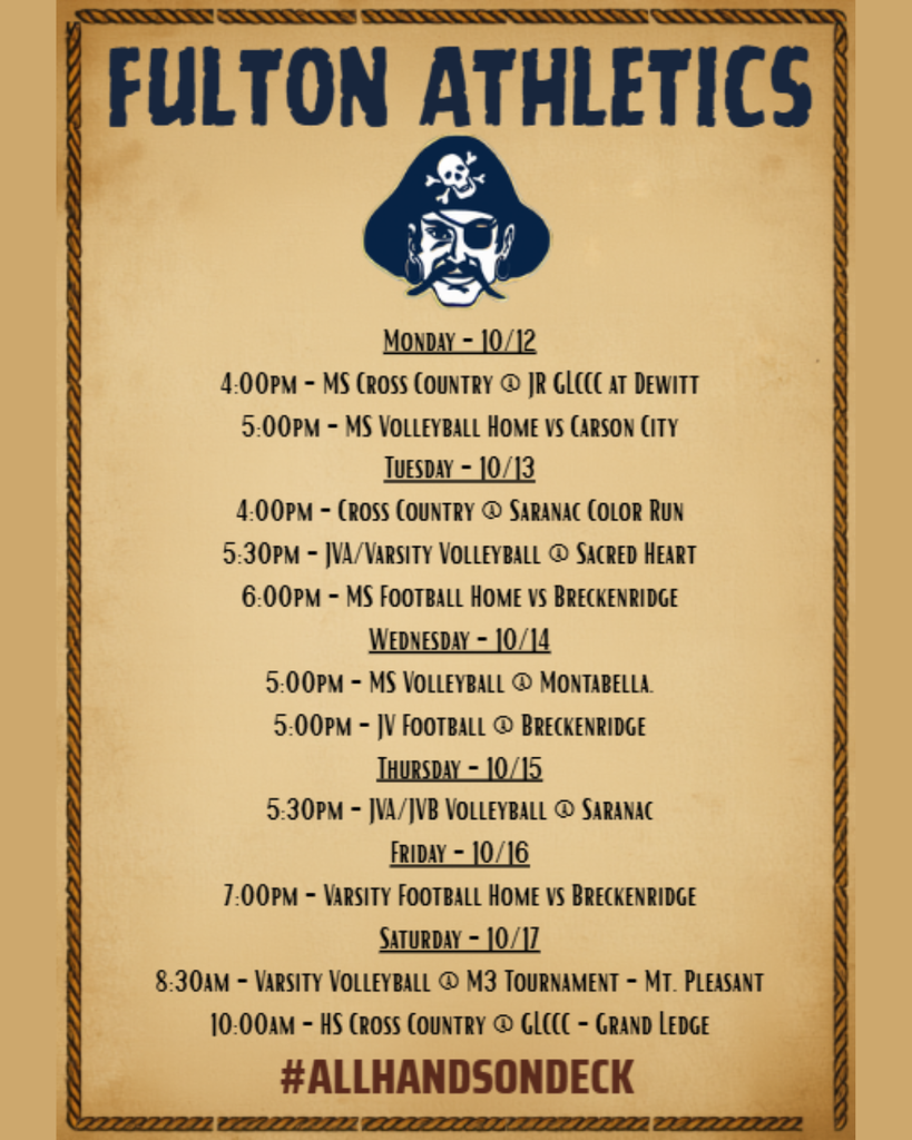 weekly schedule