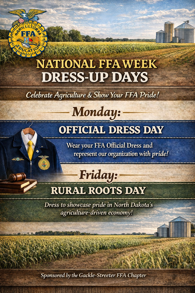 2025 FFA week dress up days flyer