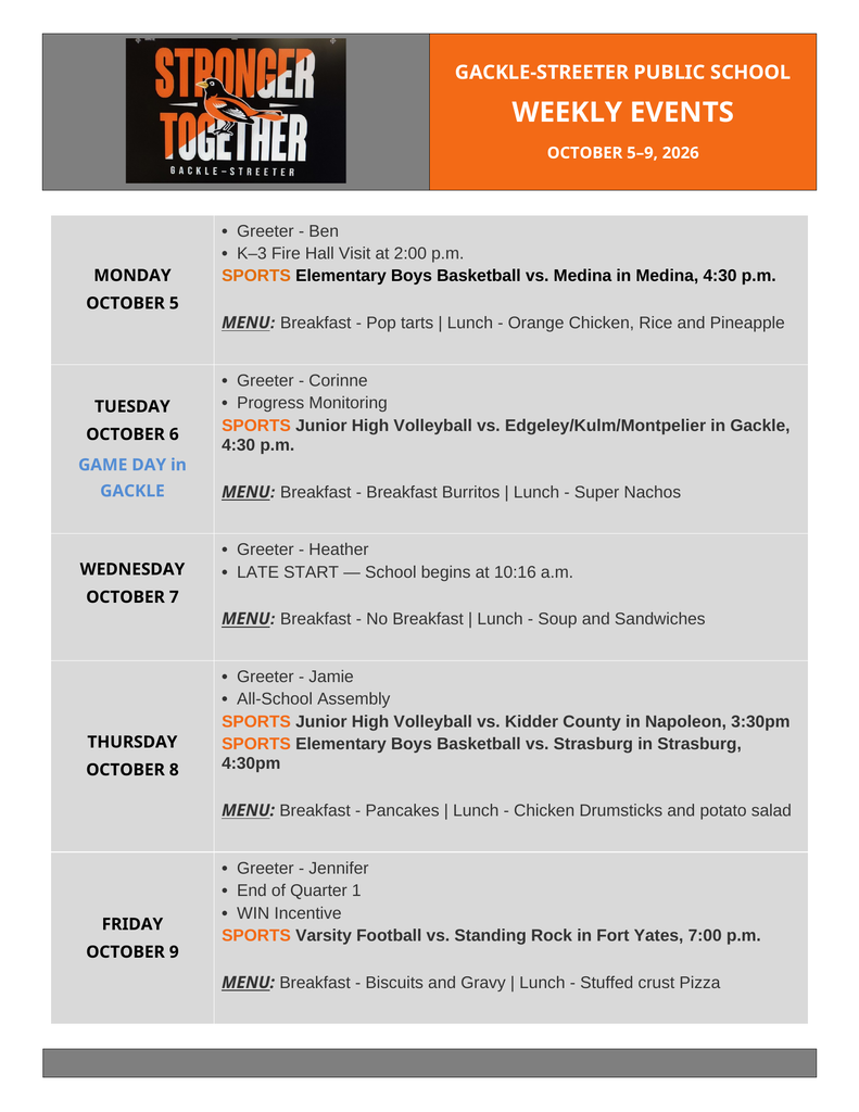 Weekly Bulletin