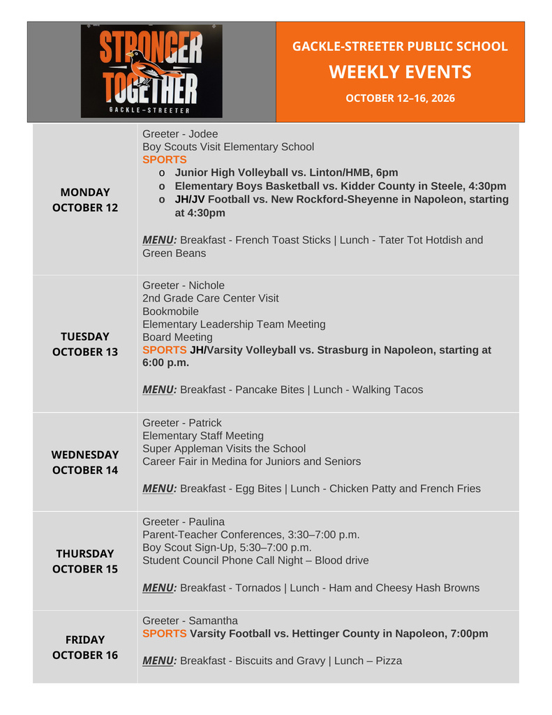 Weekly Bulletin