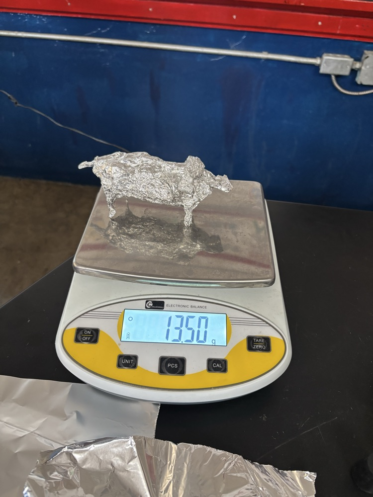 1/2 mole of aluminum