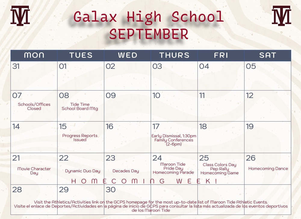 September Family Calendar