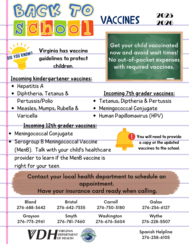 Back to School Vaccines