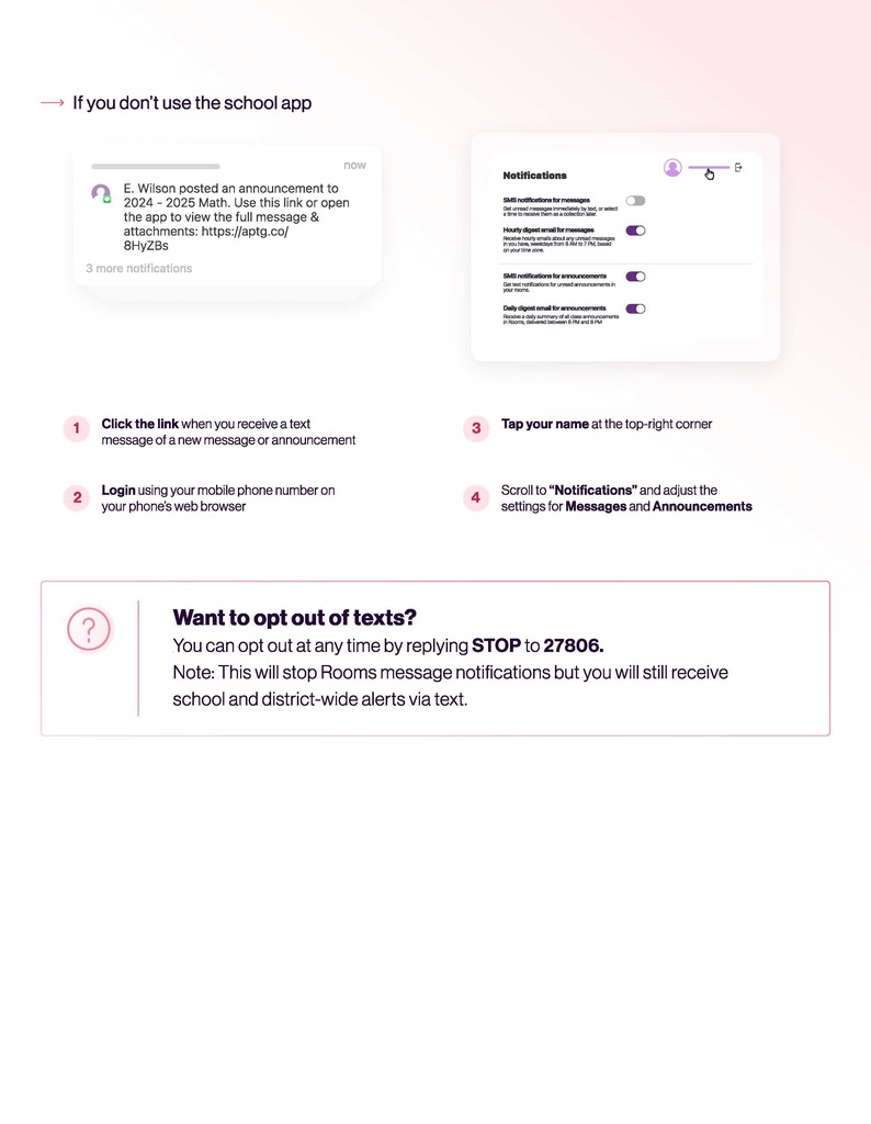 Notification preferences page 2
