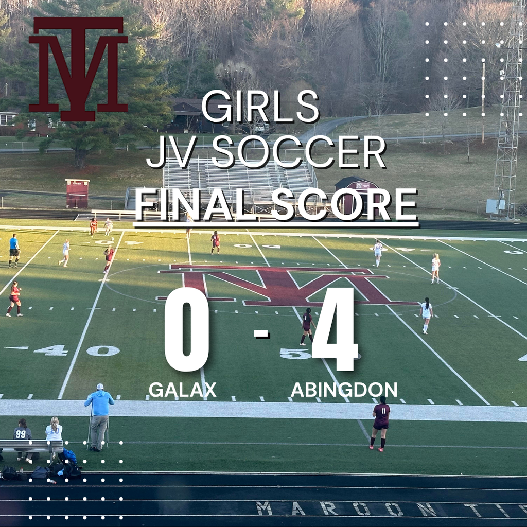 A soccer field shows players in action with the score 0-4. Players in maroon and white jerseys play on a green field with trees in the background.