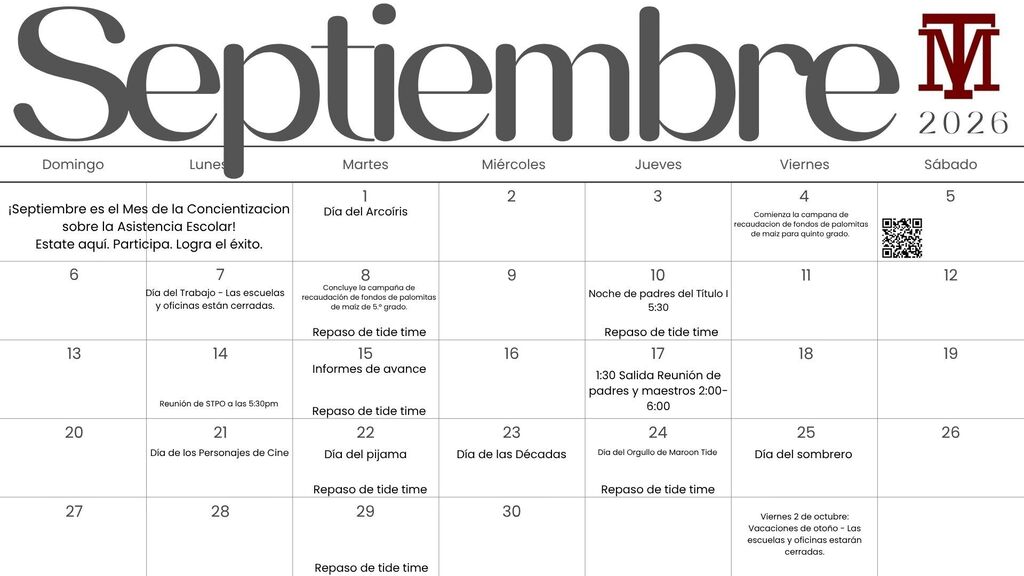 Calendar for September 2020, organized into weeks. Dates and events are listed with empty spaces for notes.