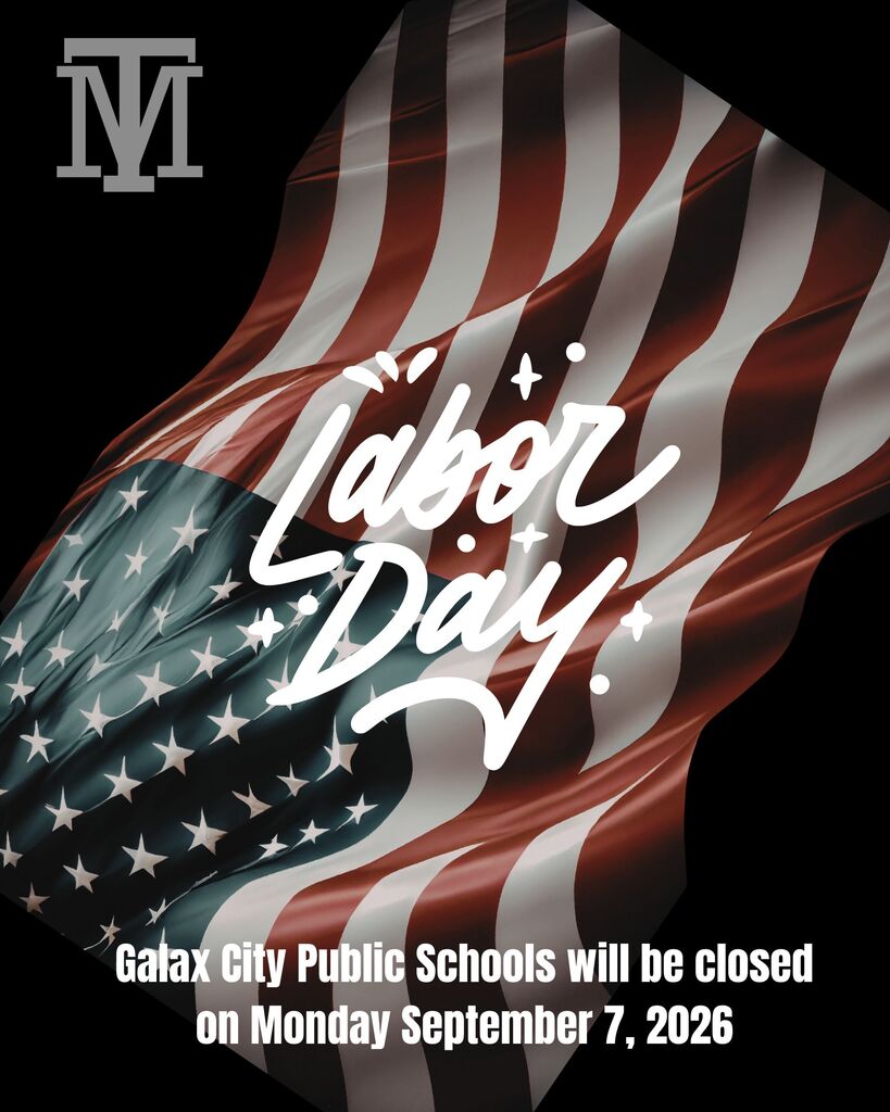 A flag with "Labor Day" text against a black background. Schools will be closed on September 7, 2026.