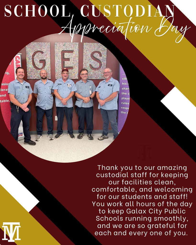 Five men in blue shirts and pants stand together with a message. A circle in the center displays a text mosaic.