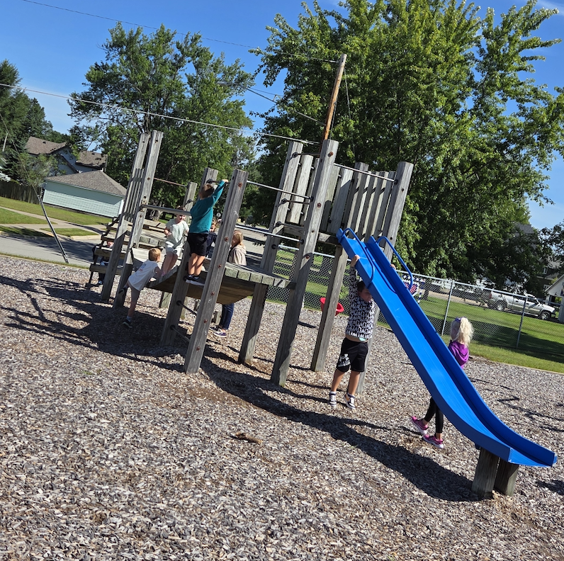 Students playing at recess