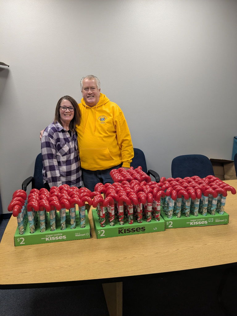 Donation of candy candy canes