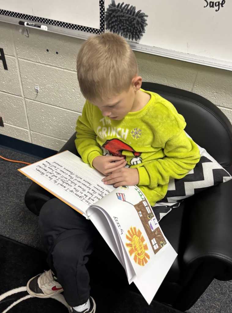 Student reading