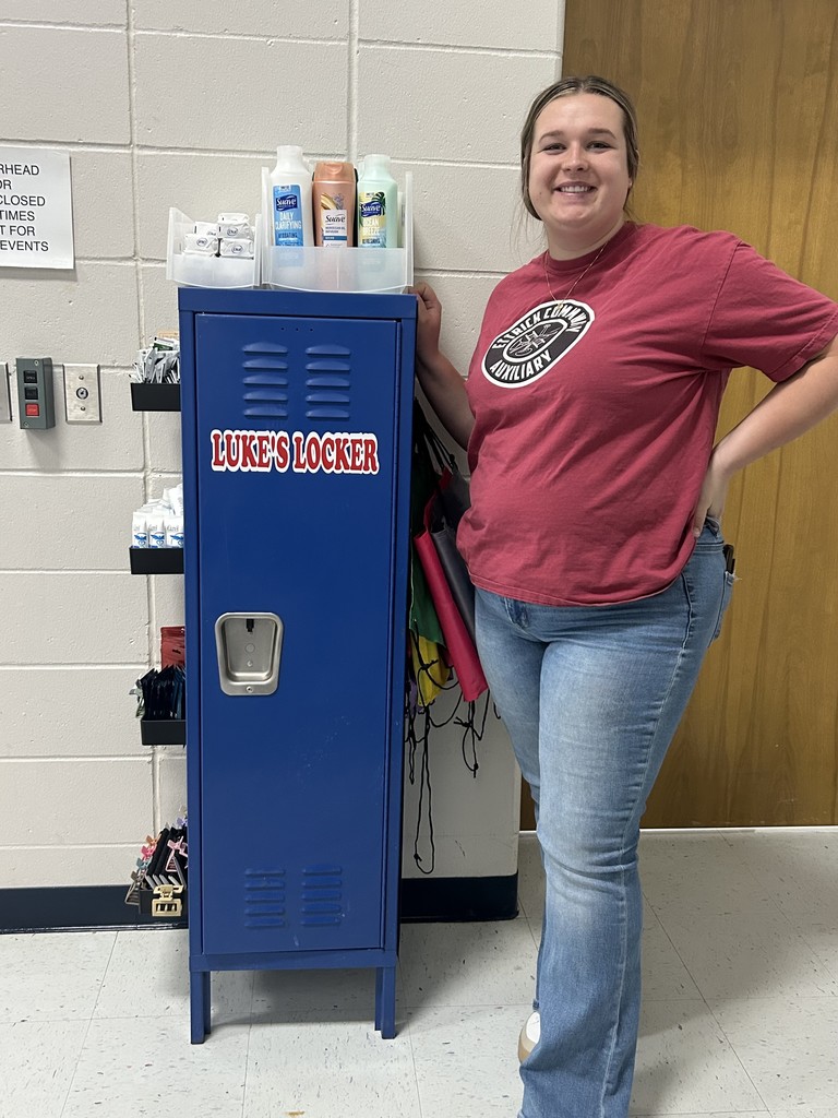 Donated Locker full of hygiene products