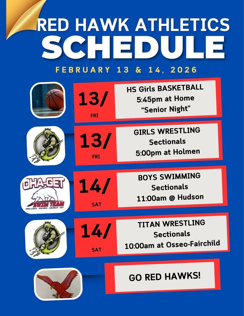 Red Hawk Athletics - February 13 & 14, 2026