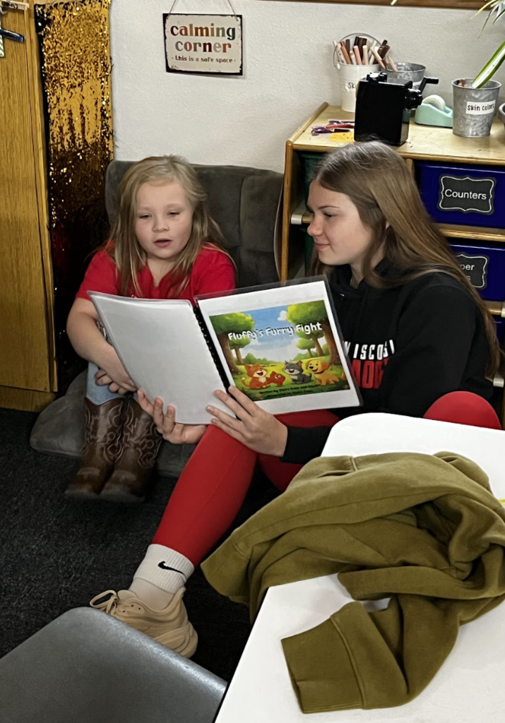 Students read Fluffy's Furry Fight!